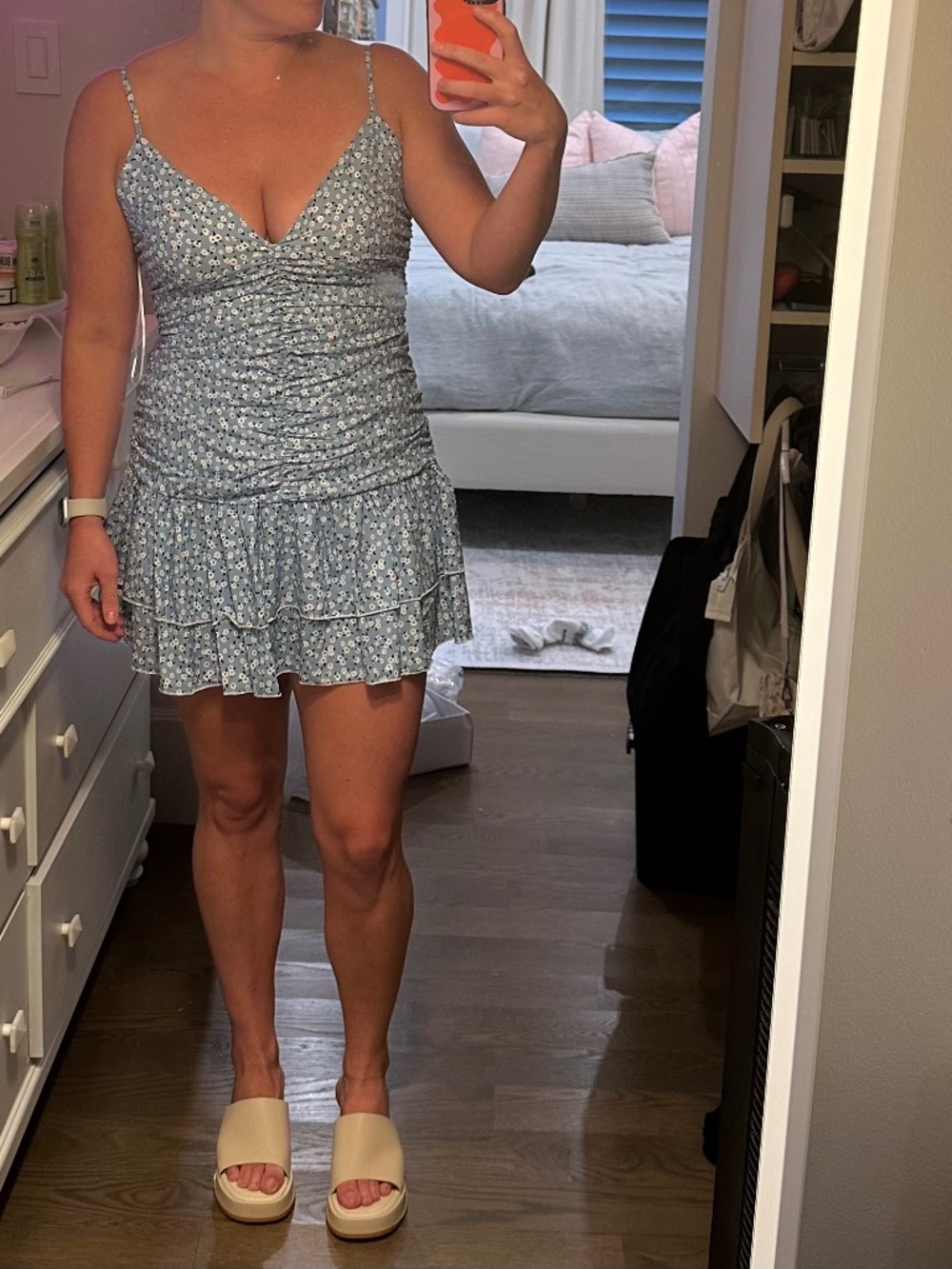 Princess Polly Blue Floral Mini Dress - Size 10 - Picture 11 of 13